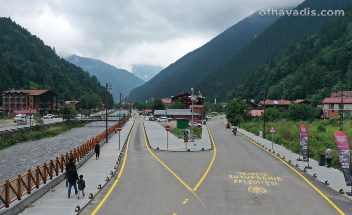 Uzungöl yolu yenilendi