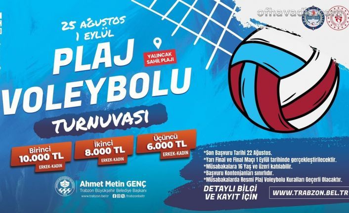 Trabzon’da plaj voleybolu heyecanı